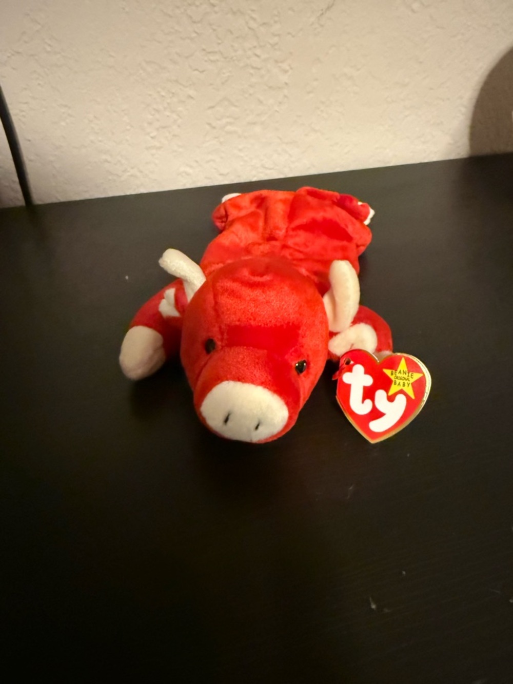 Snort the Bull Original Ty Beanie Baby Plush with Heart Tag